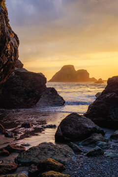 Golden Sunset at the Beach