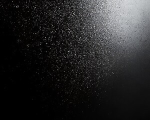 Obraz premium Dramatic black to silver gradient glitter surface with dynamic sparkling particles