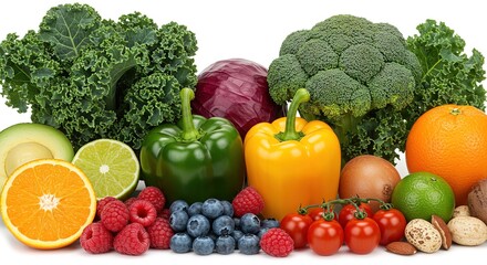 Vibrant Healthy Foods Kale, Broccoli, Peppers, Berries, Citrus