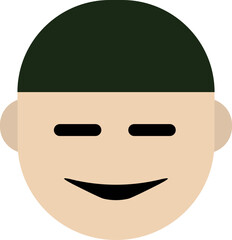 Happy Cartoon Character With Beanie Hat