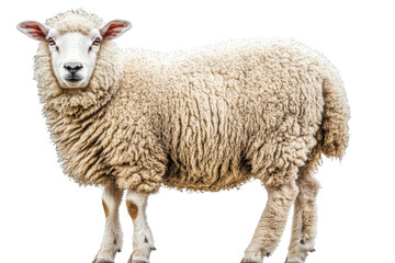 Obraz premium Cute sheep standing on a transparent background