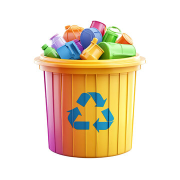recommend clip art: Plastic recycle bin. Recycling bin isolated on white background. 3d illustration.