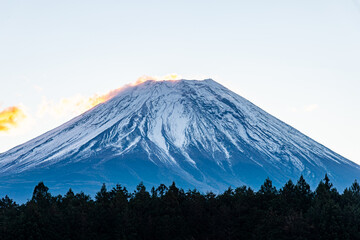 朝霧高原から富士山朝景