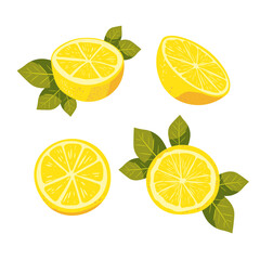 Obraz premium A bright yellow lemon with a textured peel. This vector illustration is perfect for food and citrus-themed designs.