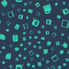 Set Envelope, Paper shredder, To do list or planning and Laptop on seamless pattern. Vector