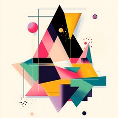 Create a visually captivating background pattern featuring vibrant geometric shapes and bold color contrasts, perfect for adding a modern touch to designs