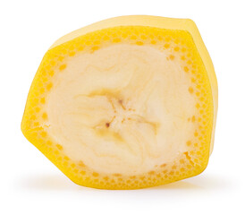 banana slice isolated on a white background