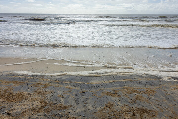 Kingscliff Beach erosion and storm damage from Cyclone Alfred, Northern Rivers, New South Wales,...