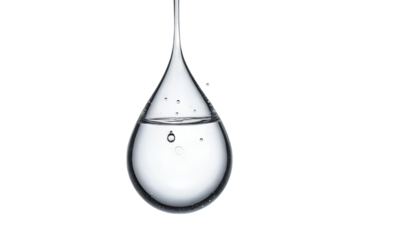 Crystal clear water droplet suspended in air png 