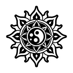 A solid style icon of harmony symbol