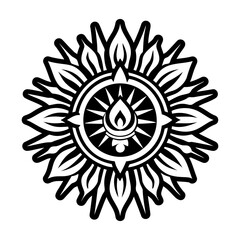 A solid style icon of sacred art symbol