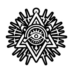 Fototapeta premium A solid style icon of vision symbol