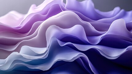 Obraz premium Abstract draped fabric in soft purple and blue hues. Possible use Background for a design project