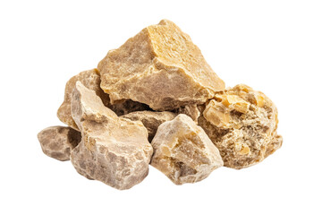 Closeup Ambergris Pile on Black Background for Perfume Making and Aromatic Ingredient