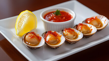  steamed cockles with garlic butter sauce