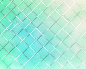 A seamless pattern of light blue and turquoise square tiles arranged in an orderly fashion with clear grid lines for a clean bathroom or swimming pool