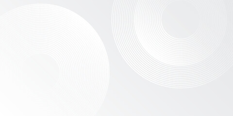 Modern shiny blue circle white glowing geometric lines on gray background simple