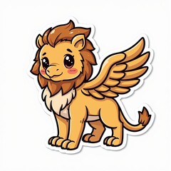 Obraz premium Cute Cartoon Griffin Character with Bright Colors and Playful Design