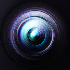 Colorful radial motion effect. Abstract rounded background. Color curves and sphere. Multi color gradient rings and circles wallpaper. Colored texture backdrop and banner.