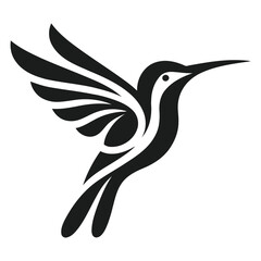 Humming Bird Vector Illustration Minimalistic