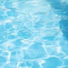 Sparkling blue swimming pool water surface reflecting sunlight