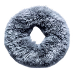 Faux Fur Neck Warmer with Fluffy Voluminous Appearance Isolated on Transparent Background