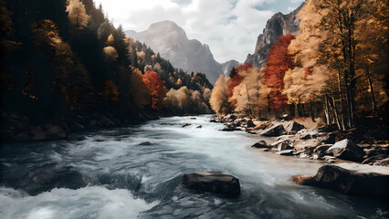 smock with mountain ai generated Image