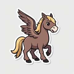 Obraz premium This charming cartoon gryphon character features a playful expression and whimsical design, perfect for children's books, animations, or fun decorations.