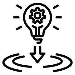 Innovation Impact icon line vector illustration