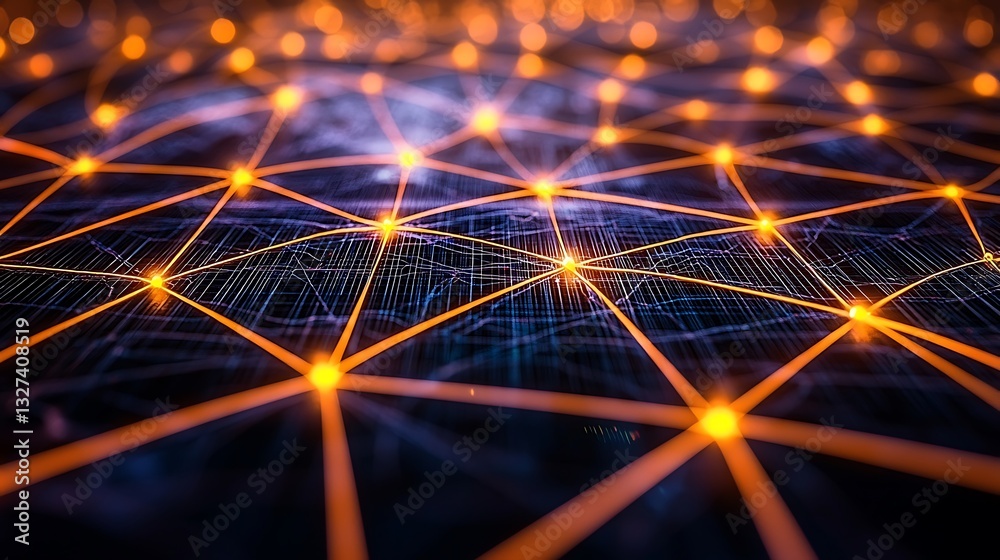 Aufkleber global network connections abstract background