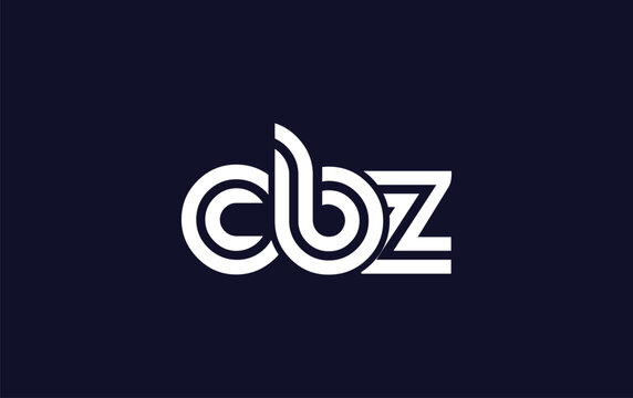 CBZ Creative Unique Modern Letter Logo Design.  Stylized logo featuring a unique letter design, presenting abstract minimalist aesthetics and modern appeal.