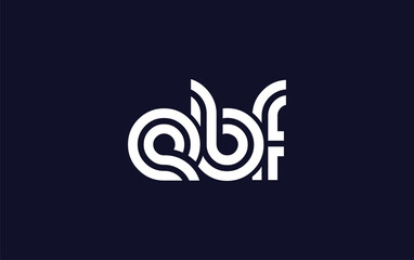 Obraz premium EBF Creative Unique Modern Letter Logo Design. Stylized logo featuring a unique letter design, presenting abstract minimalist aesthetics and modern appeal.