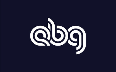 EBG Creative Unique Modern Letter Logo Design.  Stylized logo featuring a unique letter design, presenting abstract minimalist aesthetics and modern appeal.