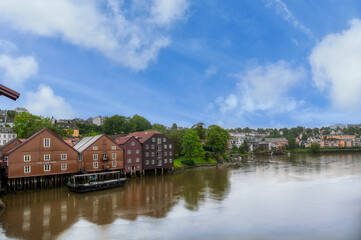 Obraz premium Trondheim, formerly Nidaros and Trondheim, is a city and municipality in Norway, capital of the county of Trøndelag.