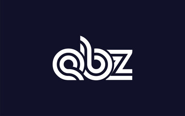 EBZ Creative Unique Modern Letter Logo Design.  Stylized logo featuring a unique letter design, presenting abstract minimalist aesthetics and modern appeal.