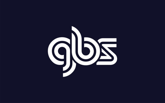 GBS Creative Unique Modern Letter Logo Design.  Stylized logo featuring a unique letter design, presenting abstract minimalist aesthetics and modern appeal.