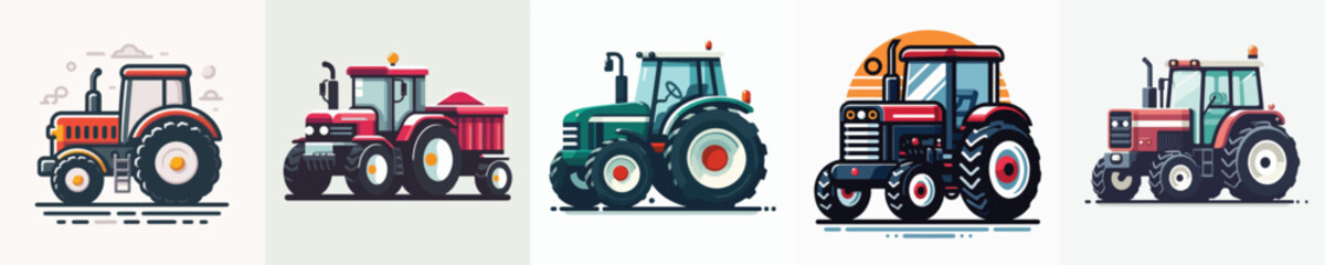 Obraz premium Vector of a tractor.