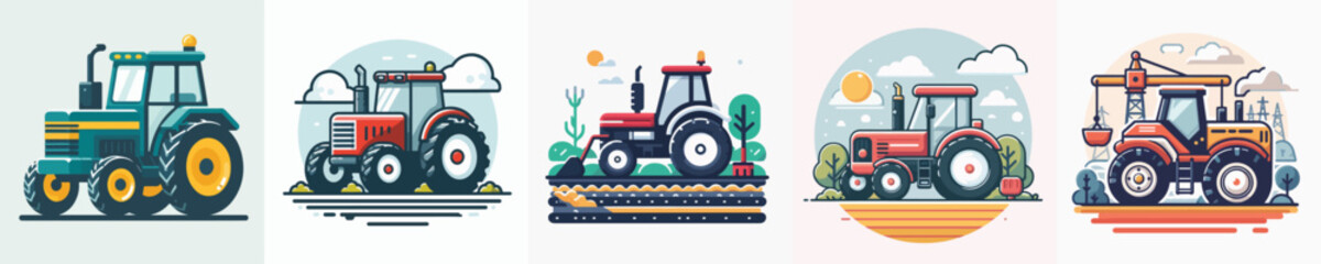 Vector of a tractor.