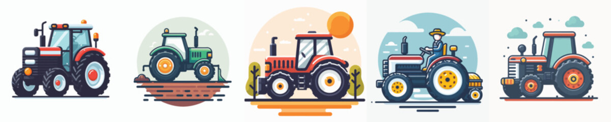 Vector of a tractor.