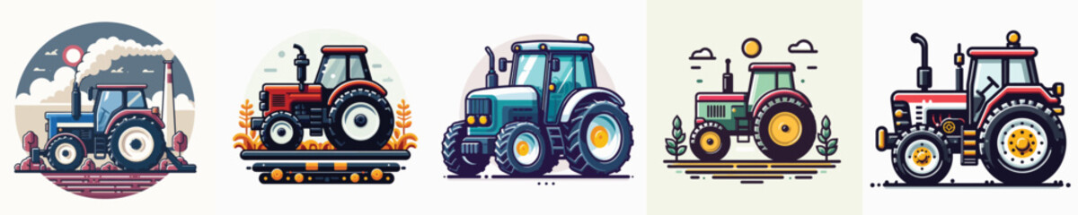Vector of a tractor.