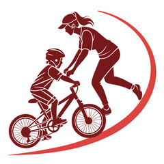 Fototapeta premium man riding a bike