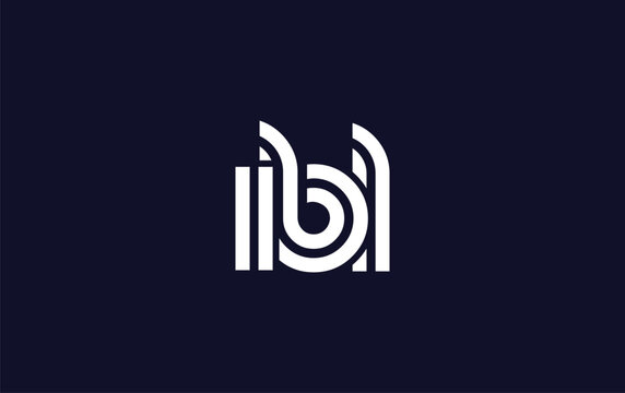 IBL Creative Unique Modern Letter Logo Design.  Stylized logo featuring a unique letter design, presenting abstract minimalist aesthetics and modern appeal.
