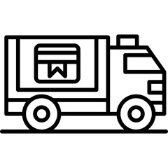 Delivery Truck Icon Vector Element