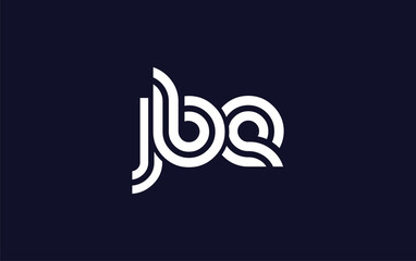 JBE Creative Unique Modern Letter Logo Design.  Stylized logo featuring a unique letter design, presenting abstract minimalist aesthetics and modern appeal.