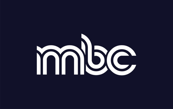 MBC Creative Unique Modern Letter Logo Design.  Stylized logo featuring a unique letter design, presenting abstract minimalist aesthetics and modern appeal.