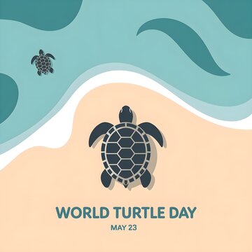 world turtle day vector illustration. world turtle day themes design concept with flat style vector illustration. Suitable for greeting card, poster and banner.