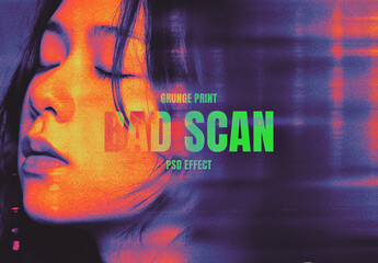 Grunge Blur Image Effect Mockup