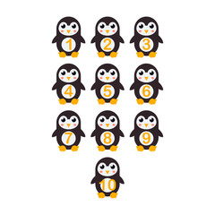 animal with number for education vector