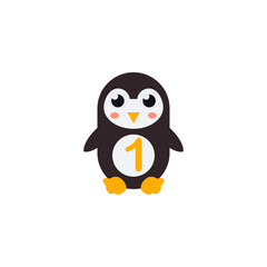 animal with number for education vector