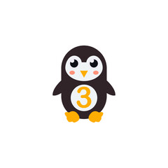 animal with number for education vector